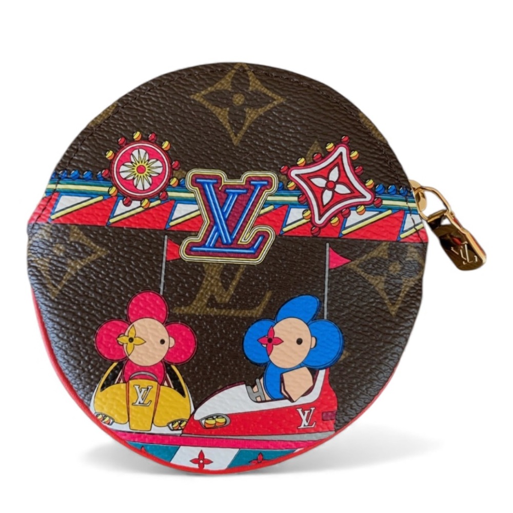 Louis Vuitton Vivienne Bumper Cars Round Coin Purse Monogram Limited Edition NEW